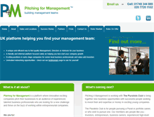 Tablet Screenshot of pitching4management.com
